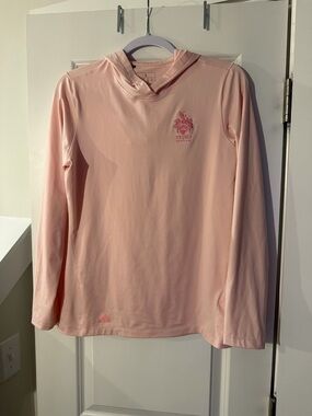 Trump Scotland adidas Light Pink Hooded Sweatshirt